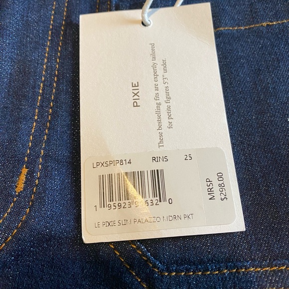 ‼️‼️NWT Frame Denim Blue Jeans - Le Pixie Slim Palazzo. - Picture 4 of 6